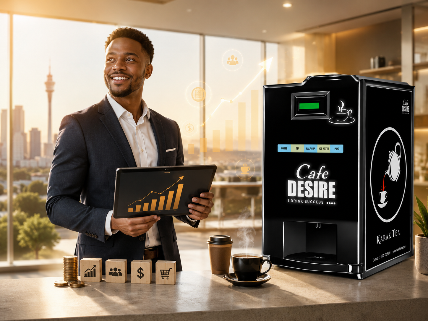Revenue opportunity with Café Desire vending machine